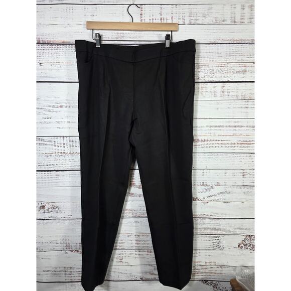 Susan Graver women's black pull-on dress pants stretch ankle Trousers size XL - Picture 1 of 6